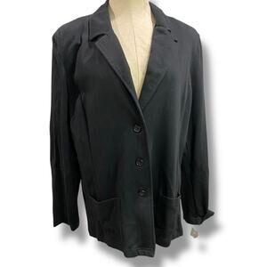 Size XL CD Sport Womens New Black Jacket Blazer Ponte Knit